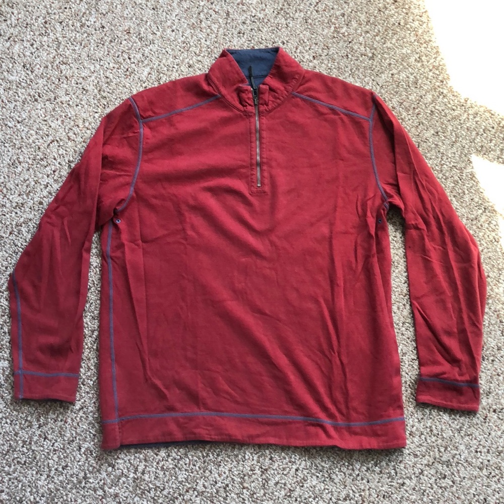 Tommy Bahama Red Quarter Zip Men’s Medium